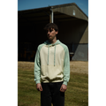Cub | Raglan Sleeve Hoodie front view, contrast raglan sleeves, hand-drawn Bonzo artwork