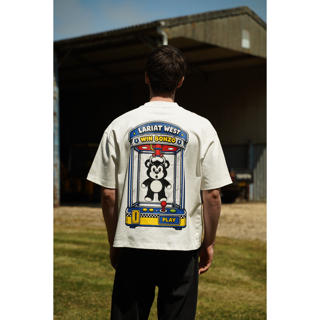 Grabber Machine Boxy Oversized Tee — back view