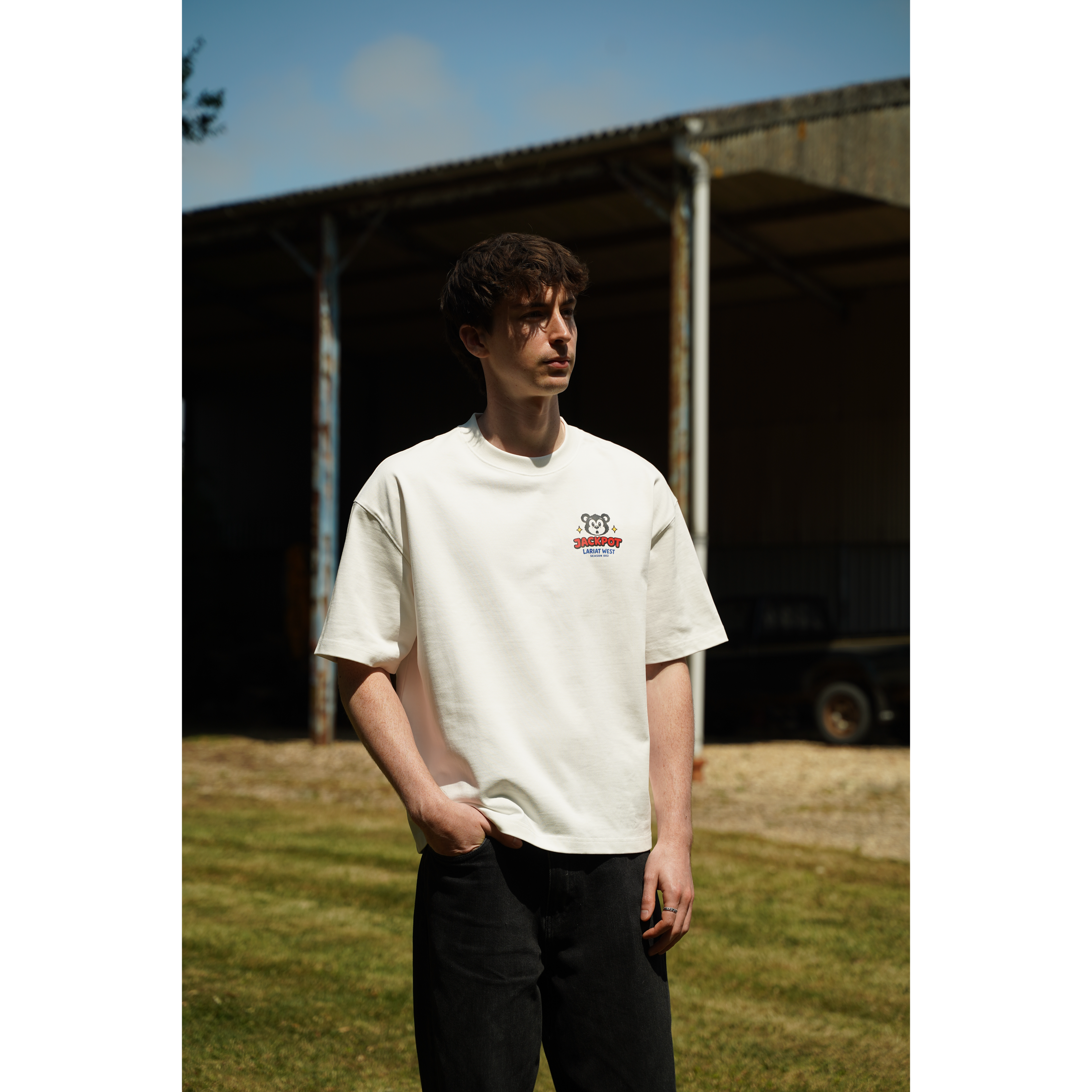 Grabber Machine Boxy Oversized Tee — front view