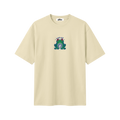 Juggerum | Heavyweight Oversized T-Shirt front view, frog graphic, oversized drop-shoulder