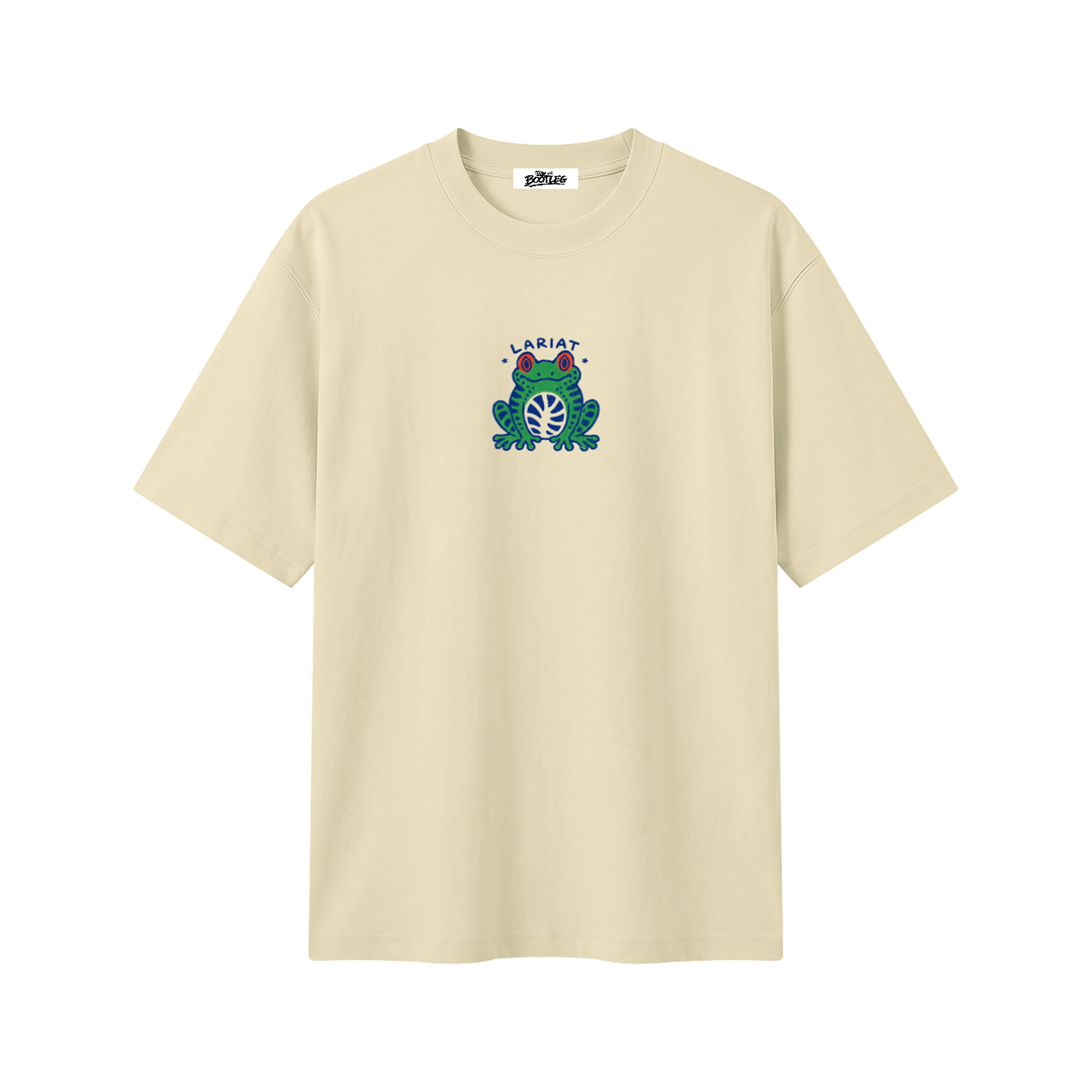 Juggerum | Heavyweight Oversized T-Shirt front view, frog graphic, oversized drop-shoulder