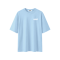 Minimal Boxy Oversized Tee, Light Blue, front view