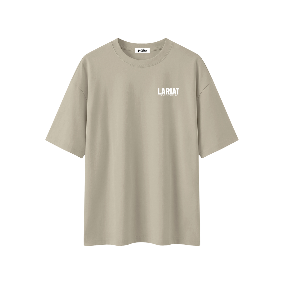 Minimal Boxy Oversized Tee, Light Grey, front view