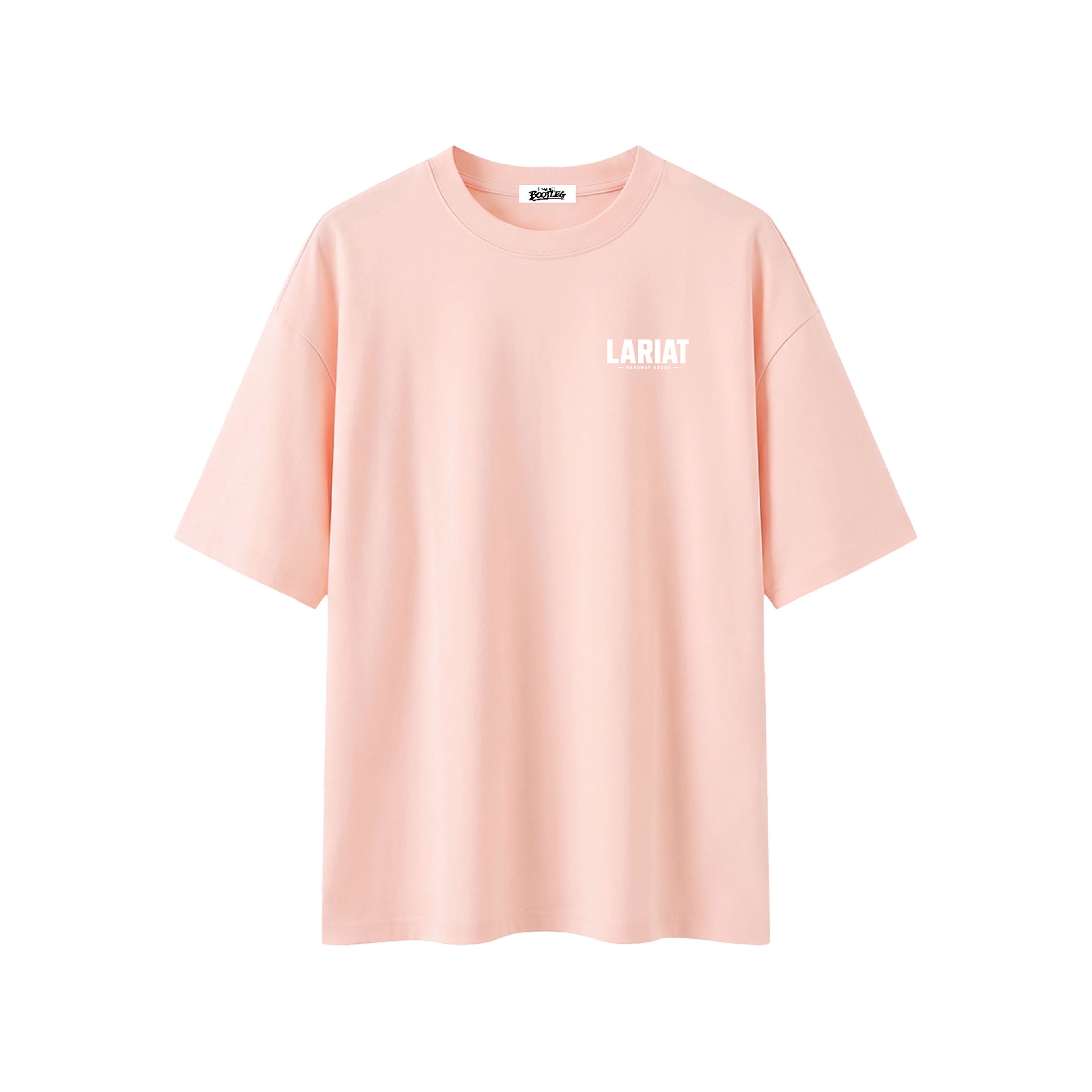 Minimal Boxy Oversized Tee, Pink, front view
