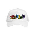 Playtime | Snapback Trucker front view, multicolour LARIAT patch, cotton twill trucker