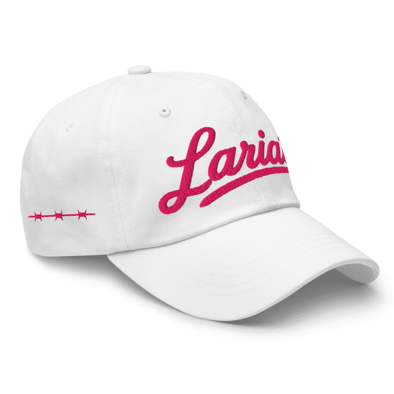Wordmark Dad Hat, White, angled view