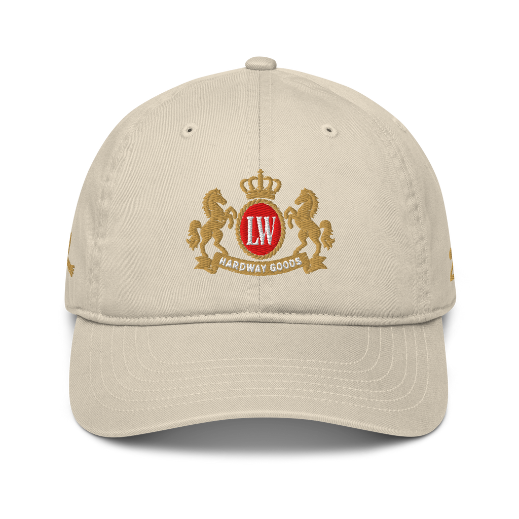 Smokes Organic Dad Hat, Oyster, front view