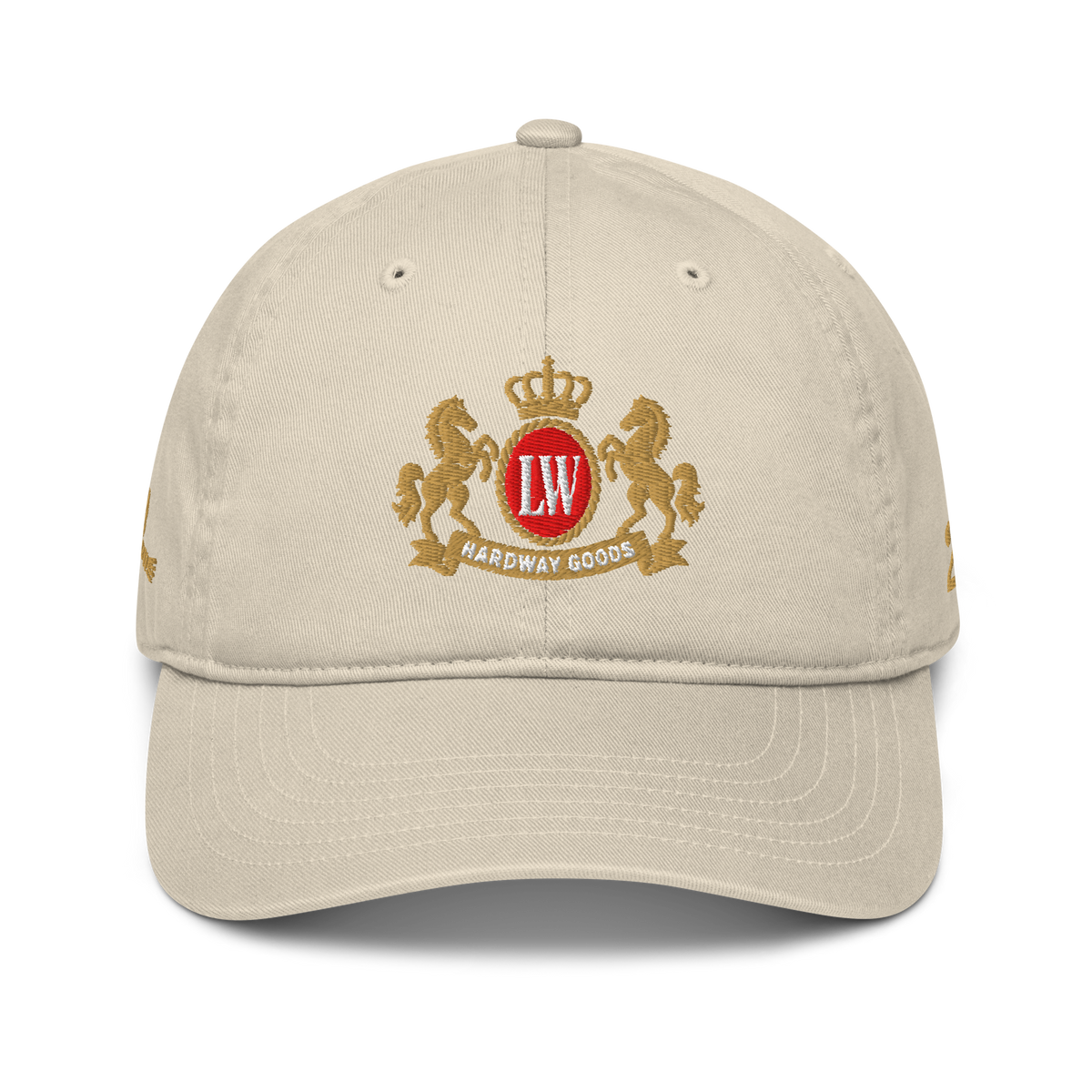 Smokes Organic Dad Hat, Oyster, front view